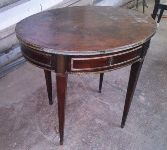 Реставрация старого круглого стола в Элит-Винтаж - До