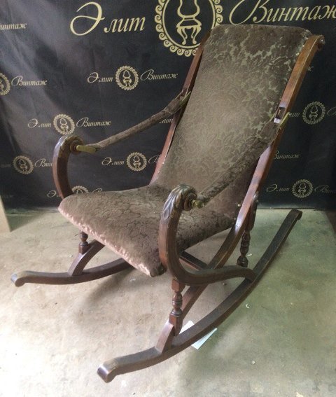 Реставрация кажаной кресло качалки в Элит-Винтаж - До