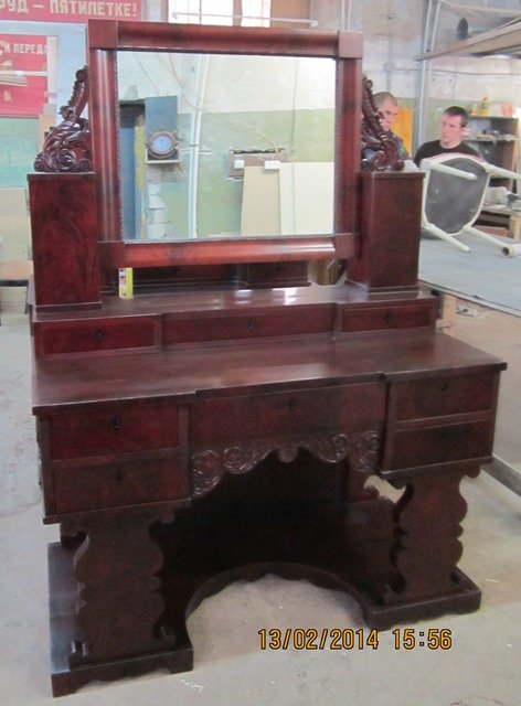 Реставрация антикварного трюмо с зеркалом в Элит-Винтаж - После
