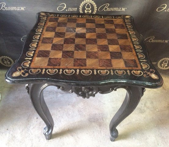 Реставрация шахматного столика в Элит-Винтаж - До
