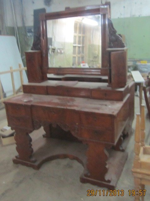 Реставрация антикварного трюмо с зеркалом в Элит-Винтаж - До