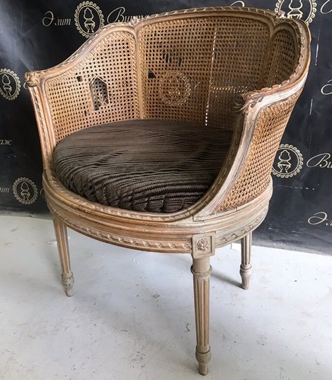 Реставрация старого плетеного стула в Элит-Винтаж - До